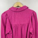 Pilcro  Anthropologie Puff Sleeve Blouse Size XS Raspberry Pink Henley Tie Sleeve Photo 10