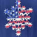 Krass&co Port &  LARGE Womens Blue American Snowflake Christmas Tee Shirt T-Shirt Photo 3