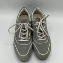 Max Mara  Suede Sneakers With Small Wedge In Grey size 37.5 B24A2 Photo 3