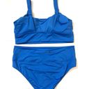 Nike Pacific Blue Midkini & High Waisted Bikini 2-Piece Swim Set Sz XL Women Photo 3