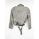 ALLSAINTS  Balfern Leather Biker Jacket in Gray Size 0 FLAWED Photo 2