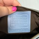 Coach Blue & Tan Legacy Double Pockets Turn Lock Satchel Canvas & Leather #13102 Photo 6