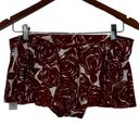 Robin Piccone  Rockabilly Red Rose Skirt Bikini Bottom Size L NWT Photo 2