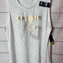 Xersion  Women's White Sleeveless with Gold Details Athletic Workout Tank Sz M Photo 3