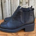 Fashion Bug Vintage Black Leather Square toe chunky Block Heel Boots 7 90s 1990s y2k 2000s Photo 7