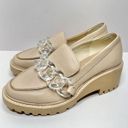 Dolce Vita Shoes Womens Size 6.5 Haris Blush Leather Platform Loafers Tan Photo 2