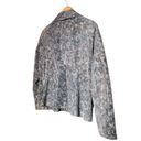 Chico's Chico’s Snakeskin Animal Print Leather Moto Jacket Blue Gray Women’s Size Medium Photo 5