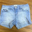 Celebrity Pink Low-Rise Cuffed Women's Size 1/25 Blue Cotton Denim Shorts Photo 1