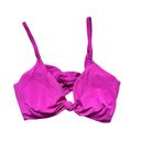 Robin Piccone NEW  Olivia Knotted Bikini Top in Fuchsia Pink Size Small Photo 3