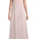 Petal Levkoff Bridesmaid  Pink Chiffon V-back A-line Gown Dress 6 NEW Photo 0