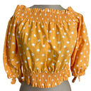 Scotch & Soda  polka dot printed cropped smocked top size XS Photo 4