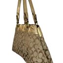 Coach  Gold Brown Vintage Shoulder Tote Bag Photo 3