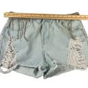 Denim Blvd  Los Angeles distressed with shorts size Lg Photo 1