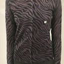 Loft NWT ANN TAYLOR  Purple Black Animal Print LS Button Cardigan Medium Photo 0