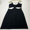 Alice + Olivia  Womens Black Havana‎ Cutout Mini Dress Size 12 Vacation NEW Photo 2