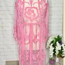 LC Lauren Conrad Lauren Conrad Pink Lace Kimono Photo 6