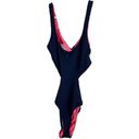 L Space  Rita One Piece Swimsuit Scoop Neck Cutout Back Reversible Navy Pink 8 Photo 2