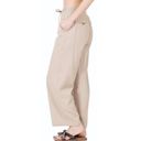 Zenana Outfitters NWT  High Waist Linen Paper Bag Wide Leg Pants Khaki Pockets XL Photo 1