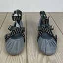 Steve Madden  Bryar Wrap Ankle Strap Flats 10 Denim & Black Faux Leather $90 Photo 1