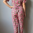 Nordstrom Vintage  Pink Floral Jumpsuit Photo 3