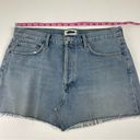 AGOLDE  Parker Angled Denim Jean Skirt Womens 30 Blue Distressed Frayed Edge Photo 11