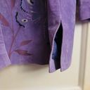 Quacker Factory The  Womens Size 1X Lavender Painted Leather Jacket • Butterflies Photo 4