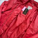 Vintage 1980s Streetwear Ferrari Red Leather Tibor Aviator Bomber Jacket Size M Photo 7