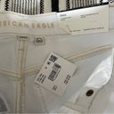 American Eagle  Stretch White Strigid High Rise Relaxed Blue Jean Casual Shorts 0 Photo 7