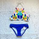 PINK - Victoria's Secret Victoria’s Secret PINK 2 Pc High Neck Halter Bikini Swimsuit Set Sz XS S Cut Out Photo 0