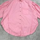 Free People  We The Free Happy Hour Poplin Top Oversized Longsleeve Pink XS Photo 4