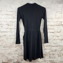 l*space L* Corinne Dress in Black Ribbed Long Sleeve Small NWT Long Sleeve Photo 3