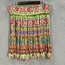 Lane Bryant  pull on mini skirt womens 14 multicolor geometric pleated dopamine Photo 0