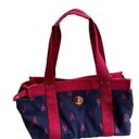 Tommy Hilfiger  Canvas Lobster Tote Bag Purse Preppy Red & blue Photo 11