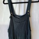 Anrabess Linen Wide Leg Overalls in Dark Teal Sea Green Size XL Photo 15