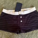 Brandy Melville Black Striped Shorts Photo 0