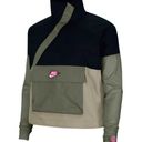 Nike Sportswear Icon Clash Woven khaki olive black  Anorak Wind Jacket S Photo 0