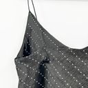 ZARA  Womens Jewel Rhinestone Embellished Draped Satin Cami Tank Top Size M Black Photo 6