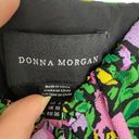 Donna Morgan Multi Color Mini Flowy Floral Dress Size 6 V-Neckline Puff Sleeves Photo 5