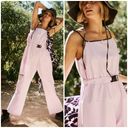 Free People Movement NWOT FP Movement Star Player Wide Leg Overall Jumpsuit  Ligh Pink Color Sz XS Photo 3