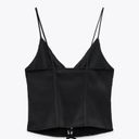 ZARA NWOT  BLACK BLOGGERS FAV CORSET TOP XS Photo 3