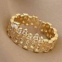 18K Gold Plated Adjustable Open Ring for Women,Statement Ring,Gold Ring Photo 2