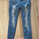 Ripped Skinny Ankle Jeans Size 0 Photo 1