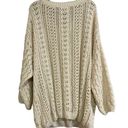 Umgee  Crochet Sweater Open Knit Size 1X Cream Pullover Photo 4