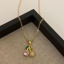 Cherry Necklace* College Graduation Gift* Dainty Cherry Charm Necklace*Cherry Chain*Birthday Gift* Gold Photo 6