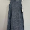 Sonoma  Blue Linen Cotton Blend Sleeveless Dress Medium M Photo 0