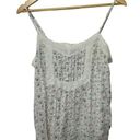 Joie  White Floral Cami Tank Lace Trim Women's Size Small Photo 0