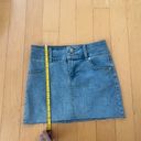 Princess Polly fanci low waist light wash denim mini skirt Photo 5