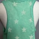 Vintage Havana LARGE MINT GREEN RACER BACK KNIT TANK TOP WITH STARS New Photo 4