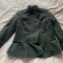 Banana Republic Italian Wool Peplum Military Jacket Photo 3