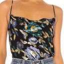 Revolve  Lovers and Friends Sleeveless Blouse Cami Metallic Floral Multi Small Photo 3